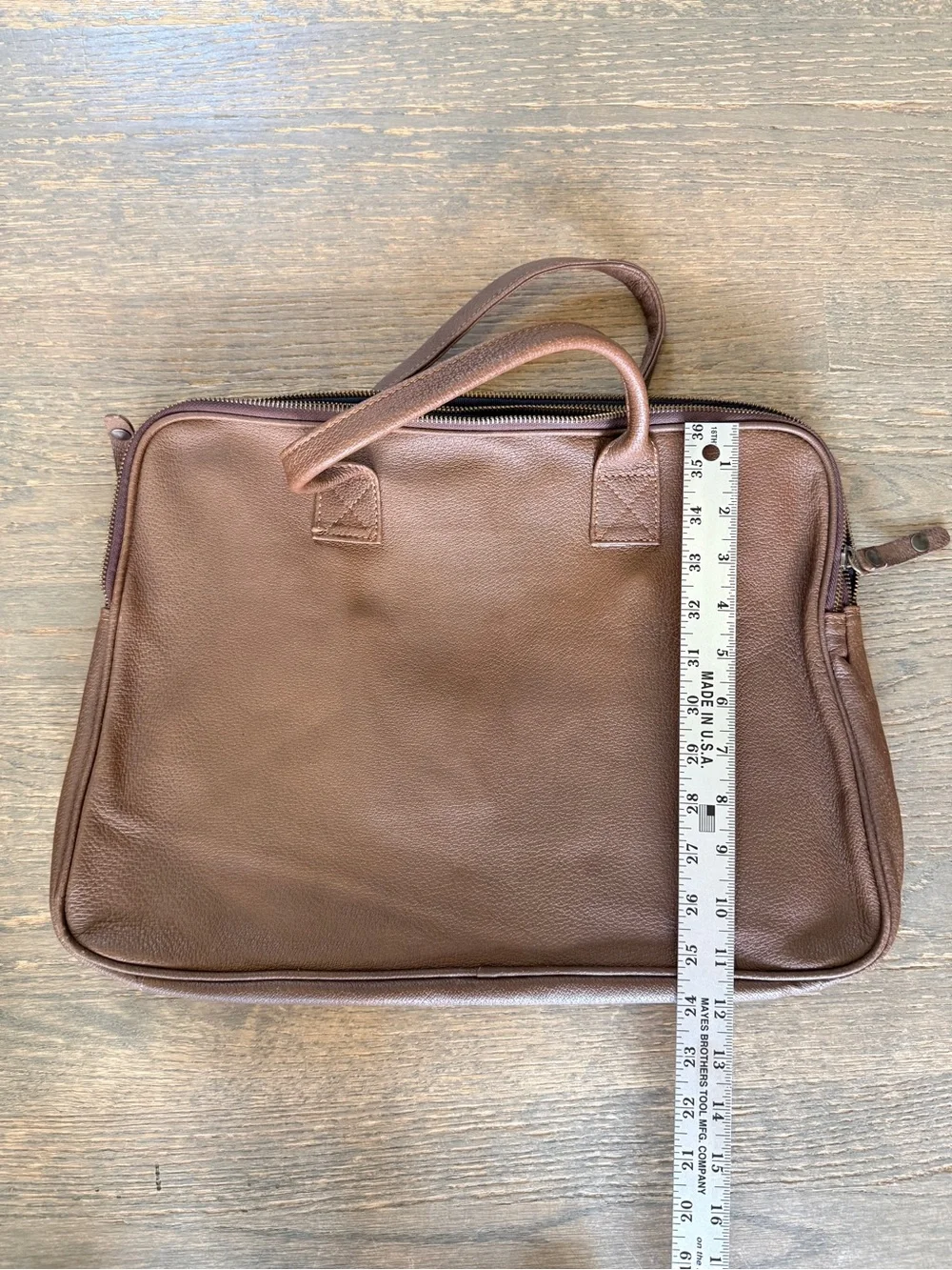 Campomaggi vintage Men's Brown genuine Leather Briefcase